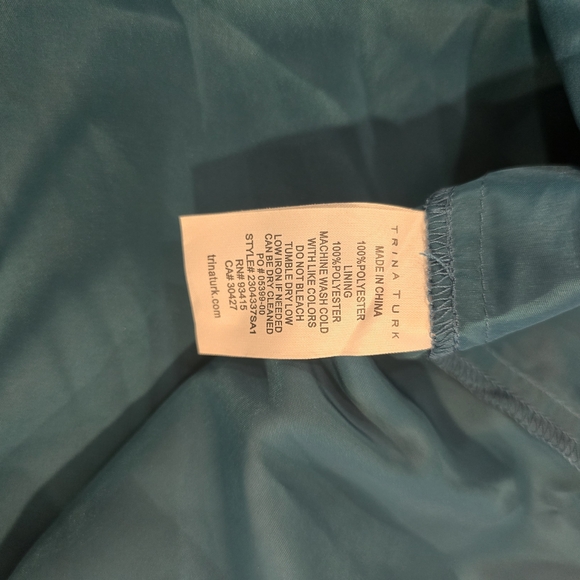 Trina Turk Teal Mini Dress Size 10 Nwt - Picture 12 of 12